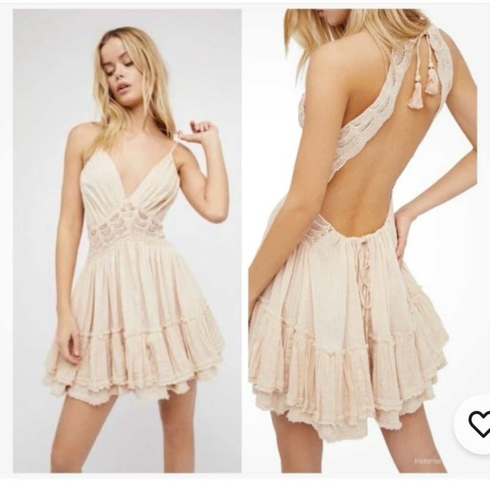 Free people 200 degrees endless summer cream dress L